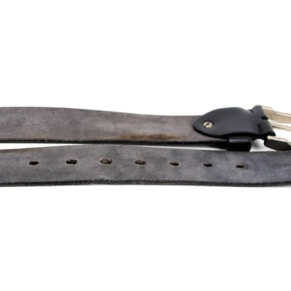 Alice & Elmer SADDLE BLACK GENUINE LEATHER 1.5